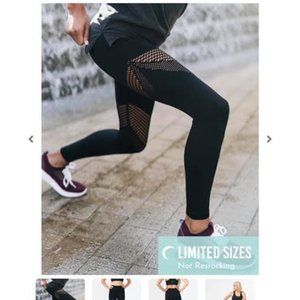 ZYIA Black Angle Performance Leggings